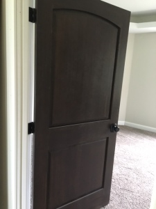 Fir doors stained and finished by Wilson, stained SW Ranch Oak